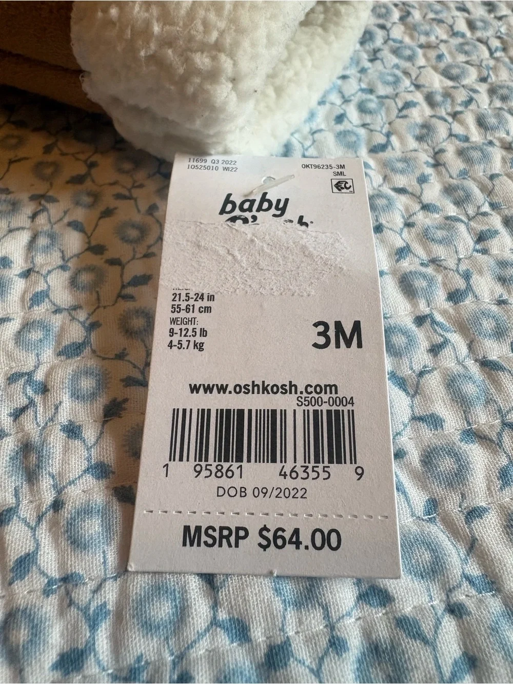 Baby B’gosh  Brown Sherpa Lined Hooded Jacket 3M NWT